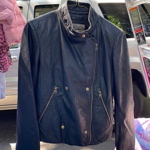 Andrew Marc March New York Black Leather Jacket S Small